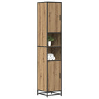 vidaXL Badezimmermöbel-Set mit Tür Artisan-Eiche 35 x 37,5 x 188,5 cm