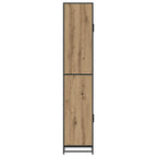 vidaXL Badezimmermöbel-Set mit Tür Artisan-Eiche 35 x 37,5 x 188,5 cm