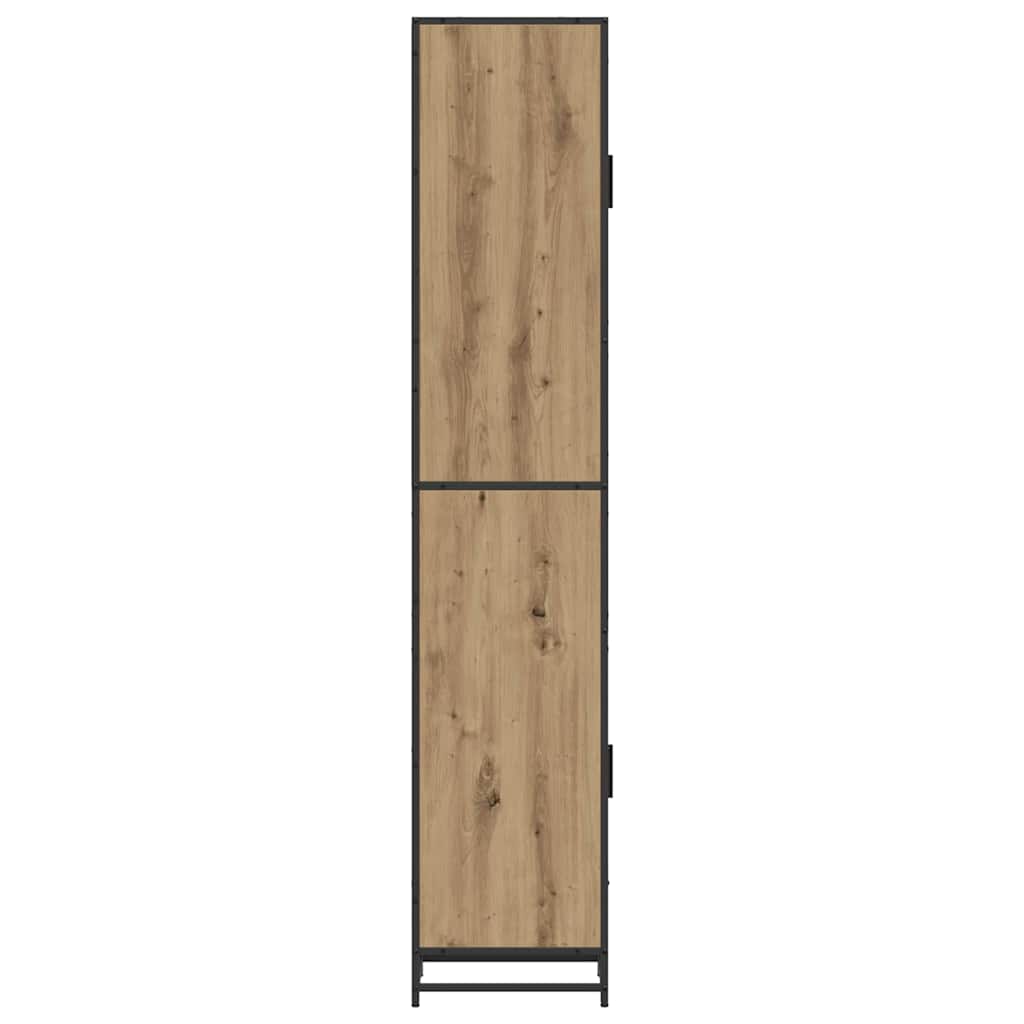 vidaXL Badezimmermöbel-Set mit Tür Artisan-Eiche 35 x 37,5 x 188,5 cm
