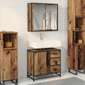 vidaXL Badezimmermöbel-Set mit Schubladen 2 pcs Altholz Holzwerkstoff