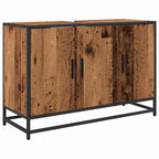 vidaXL Badezimmermöbel-Set mit Regal 3 pcs Altholz Holzwerkstoff