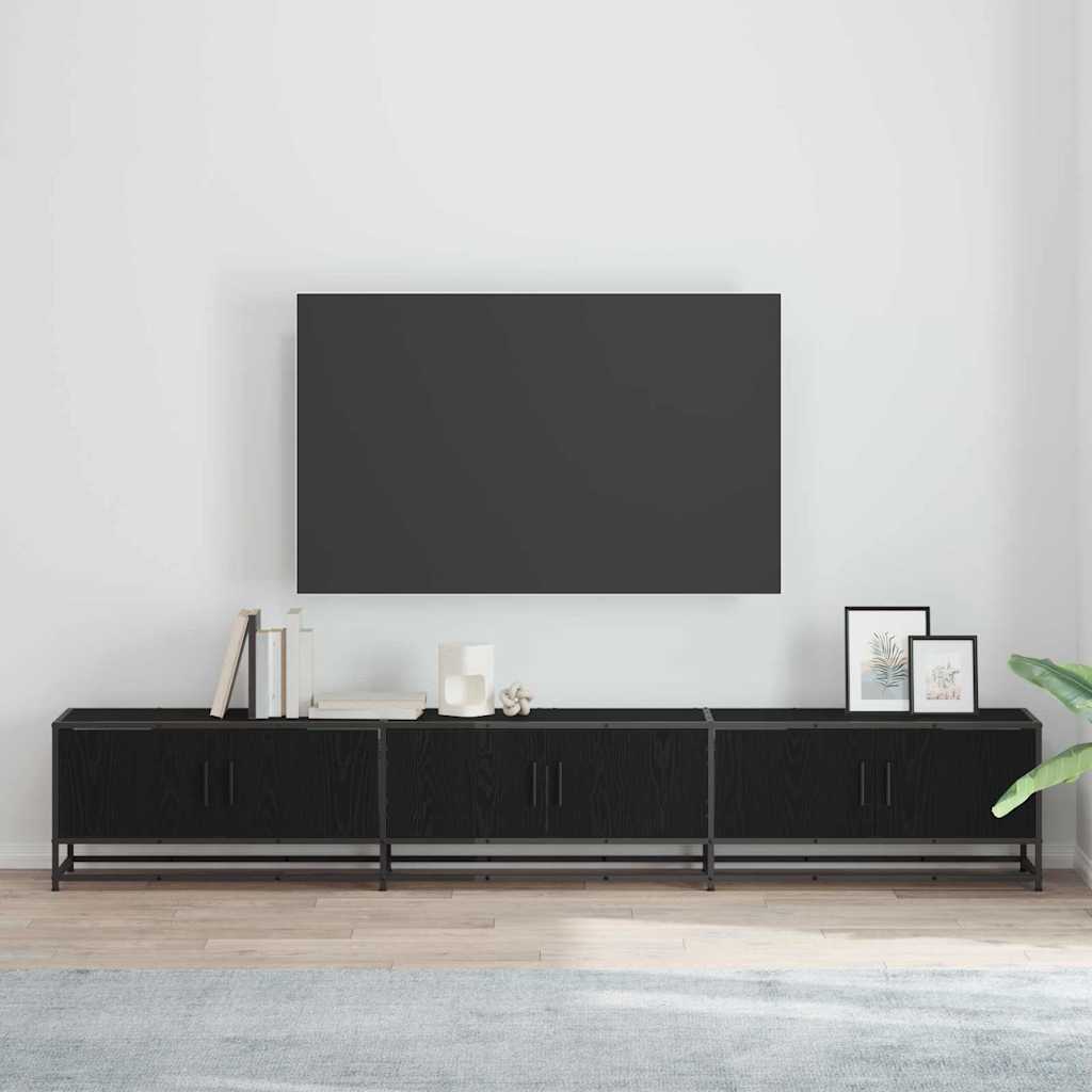 vidaXL TV-Einheiten 2 pcs Schwarz Eichen-Optik 240 x 35 x 41 cm