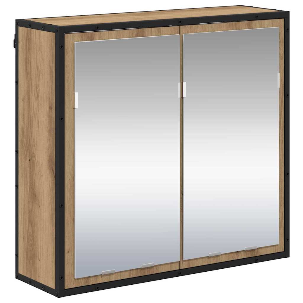 vidaXL Badezimmermöbel Set mit Tür 4 pcs Artisan-Eiche Holzwerkstoff