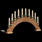 vidaXL Weihnachtskerzenbogen mit 10 LED Kerzen Braun 47 x 5 x 29 cm