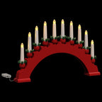 vidaXL Weihnachtskerzenbogen mit 10 LED Kerzen 3 pcs Rot
