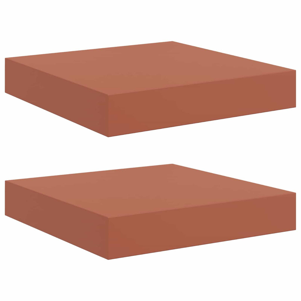 vidaXL Wandregal Wandmontiert 2 pcs Rot 23 x 23,5 x 4 cm Holzwerkstoff