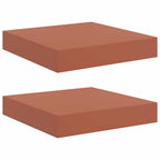 vidaXL Wandregal Wandmontiert 2 pcs Rot 23 x 23,5 x 4 cm Holzwerkstoff