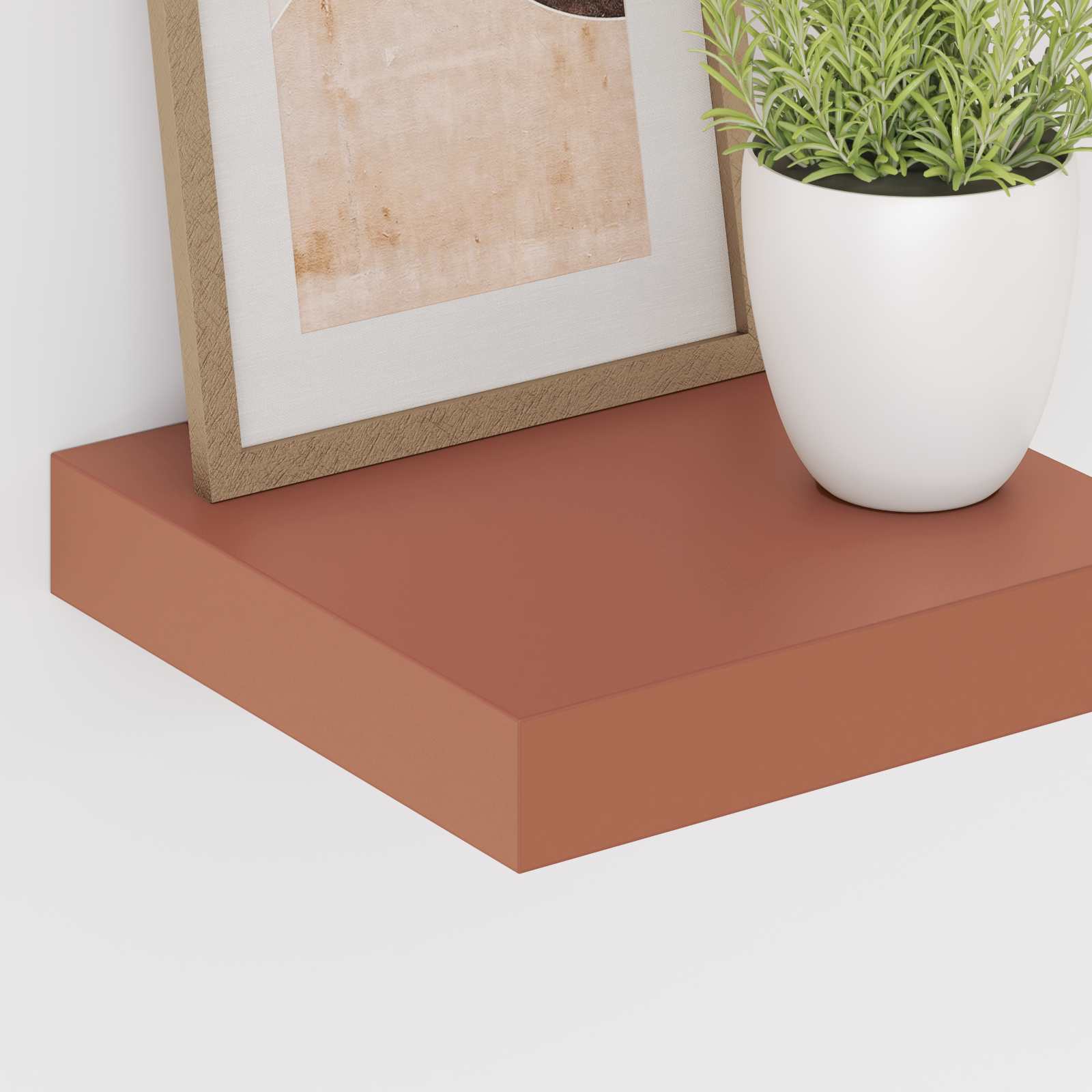 vidaXL Wandregal Wandmontiert 4 pcs Rot 23 x 23,5 x 4 cm Holzwerkstoff