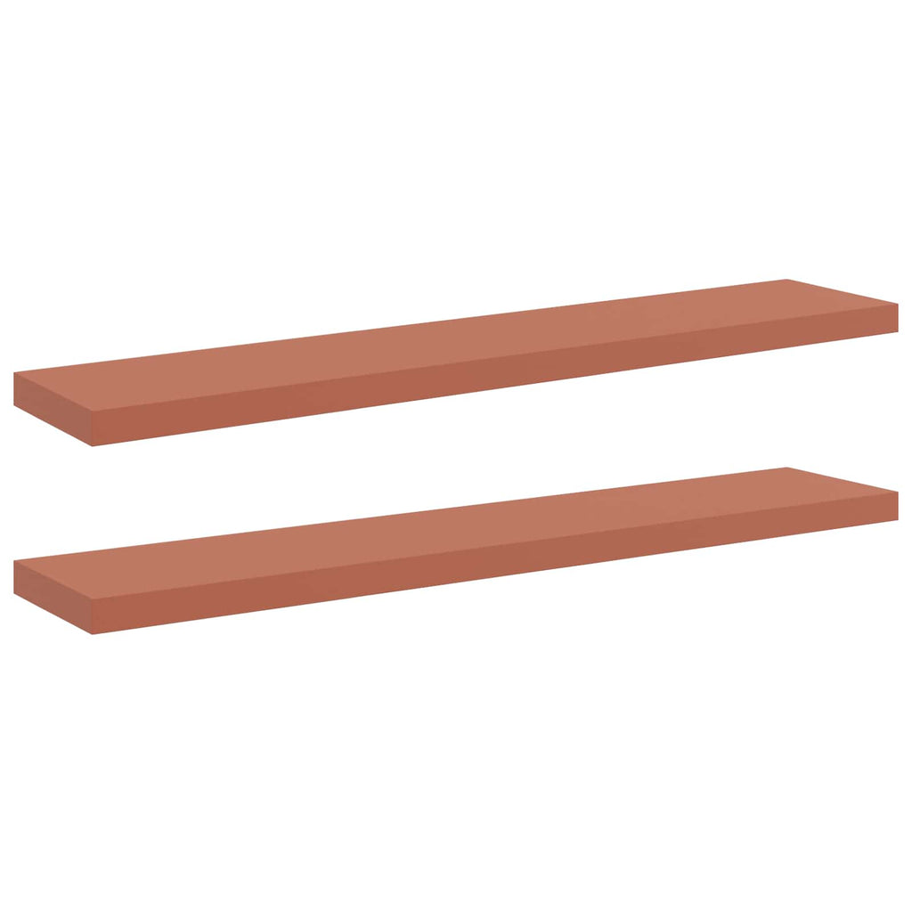 vidaXL Wandregal 2 pcs Rot 120 x 23,5 x 4 cm Holzwerkstoff