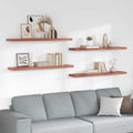 vidaXL Wandregal 4 pcs Rot 120 x 23,5 x 4 cm Holzwerkstoff