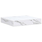 vidaXL Wandregal 2 pcs Weiß Marmor 23 x 23,5 x 4 cm Holzwerkstoff