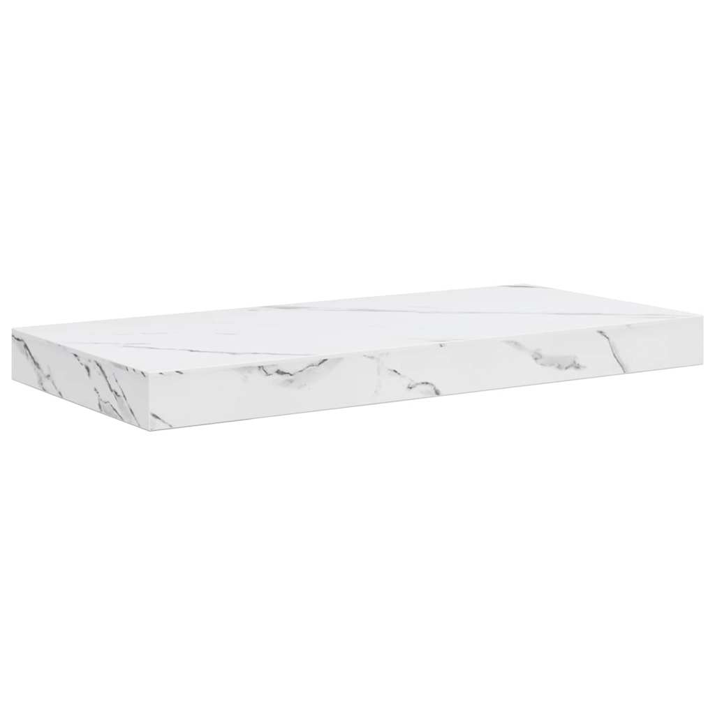 vidaXL Wandregal Wandmontiert Weiß Marmor 50 x 23 x 4 cm Holzwerkstoff