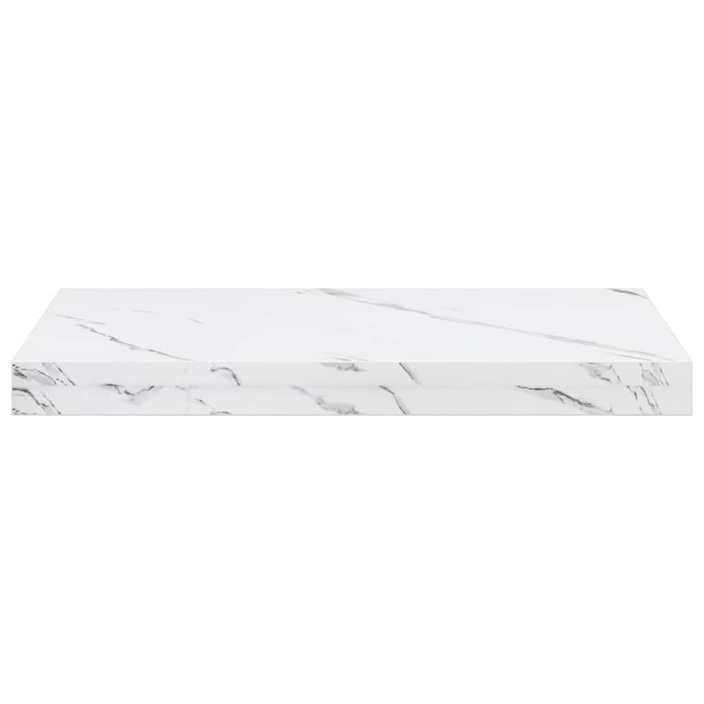 vidaXL Wandregal Wandmontiert Weiß Marmor 50 x 23 x 4 cm Holzwerkstoff