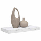 vidaXL Wandregal Wandmontiert Weiß Marmor 50 x 23 x 4 cm Holzwerkstoff