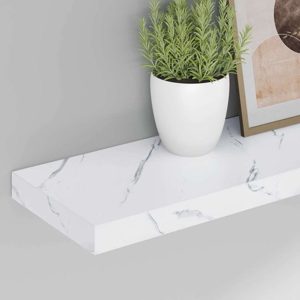 vidaXL Wandregal Wandhalterung Weiß Marmor 90 x 23,5 x 4 cm