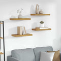 vidaXL Wandregal Wandhalterung 4 pcs Beige 50 x 23,5 x 4 cm