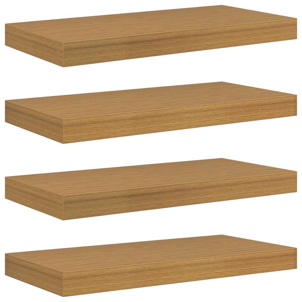 vidaXL Wandregal Wandhalterung 4 pcs Beige 50 x 23,5 x 4 cm