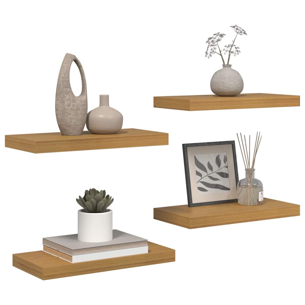 vidaXL Wandregal Wandhalterung 4 pcs Beige 50 x 23,5 x 4 cm