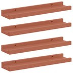 vidaXL Wandregal mit Regal 4 pcs Rot 40 x 9 x 3 cm Holzwerkstoff
