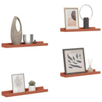 vidaXL Wandregal mit Regal 4 pcs Rot 40 x 9 x 3 cm Holzwerkstoff
