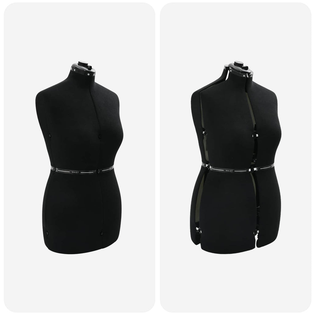vidaXL Verstellbare Kleiderform für Damen Schwarz M Samt