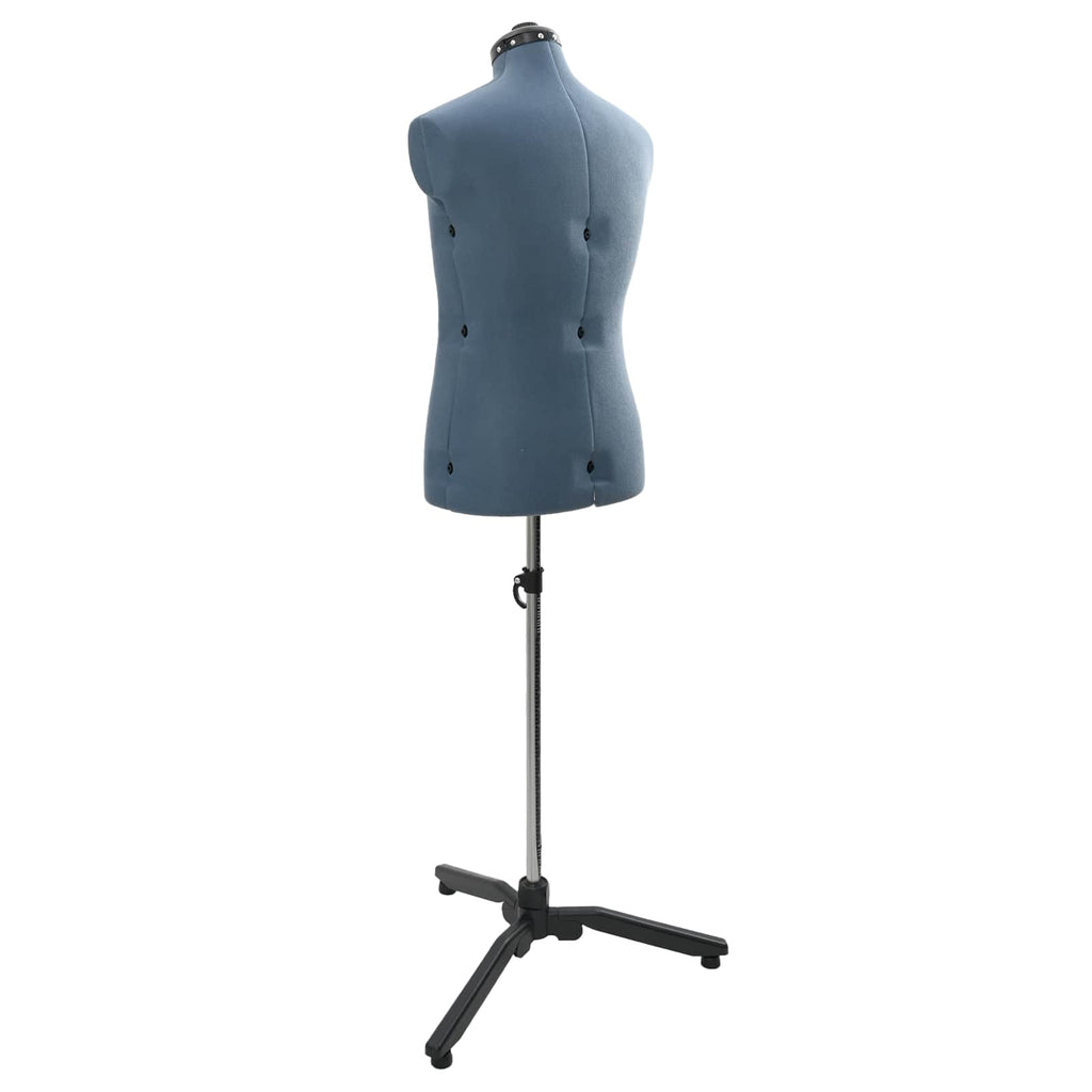 vidaXL Verstellbare Schneiderpuppe für Männer Blau 37,5-45,5 Zoll