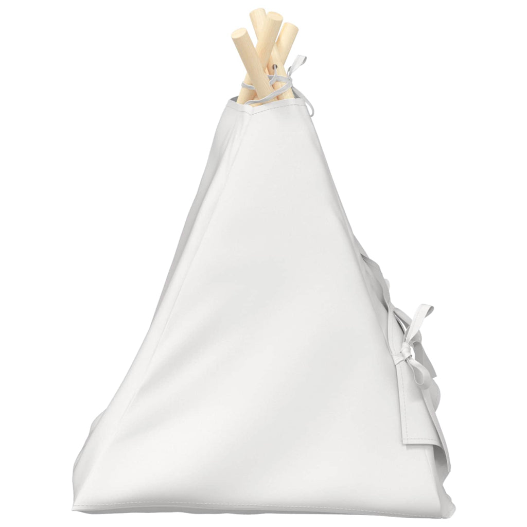 vidaXL Haustier-Tipi mit Kissen Weiß 40 x 40 x 50 cm Polyester