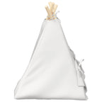 vidaXL Haustier-Tipi mit Kissen Weiß 40 x 40 x 50 cm Polyester