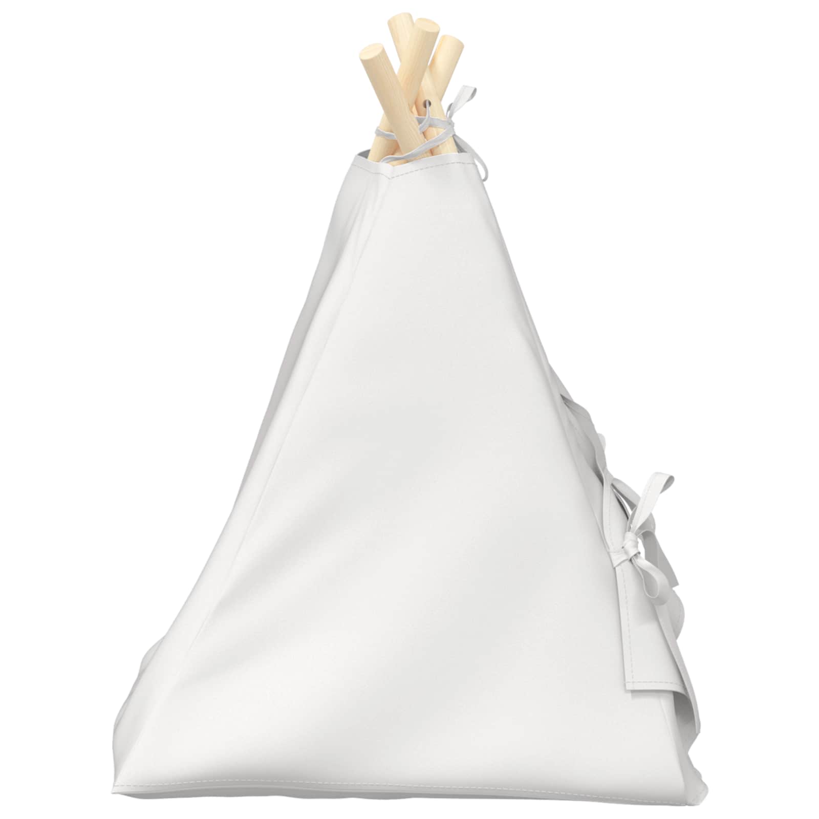 vidaXL Haustier-Tipi mit Kissen Weiß 40 x 40 x 50 cm Polyester