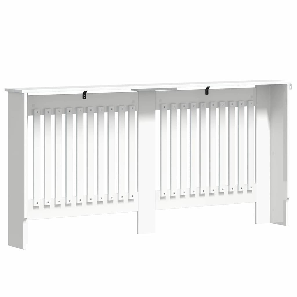vidaXL Heizkörperabdeckung Hochglanz Weiß 172 x 19 x 81,5 cm