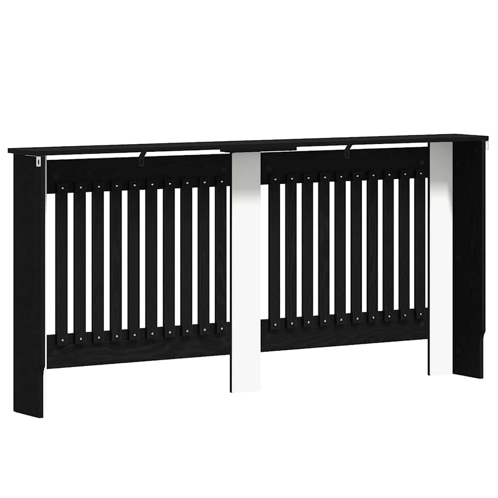 vidaXL Heizkörperabdeckung Schwarz Eichen-Optik 172 x 19 x 81,5 cm