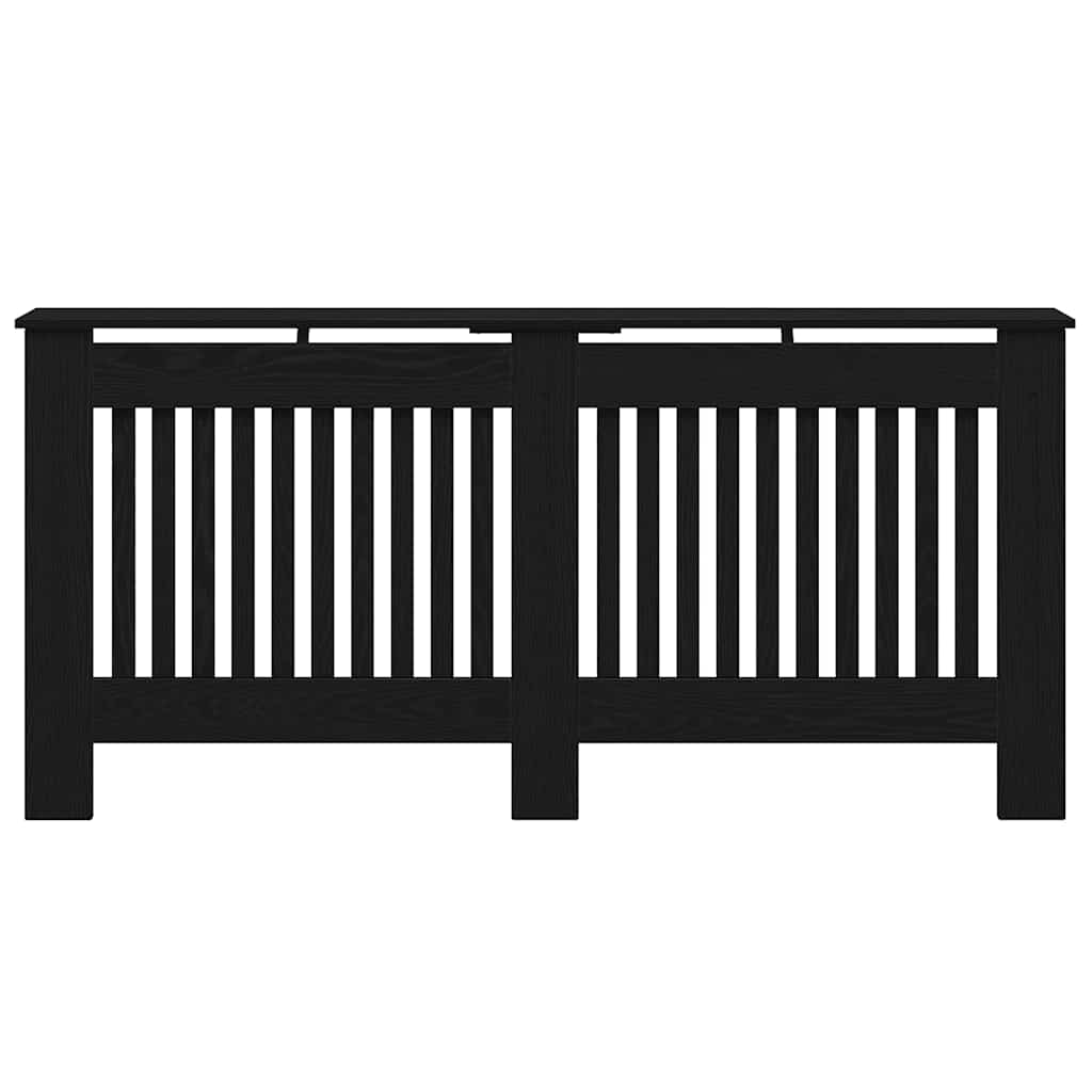 vidaXL Heizkörperabdeckung Schwarz Eichen-Optik 172 x 19 x 81,5 cm