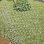 vidaXL Hasenkäfig Silber 110 x 55 x 55 cm Verzinkter Stahl