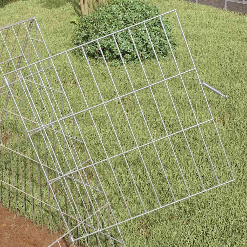 vidaXL Hasenkäfig Silber 110 x 55 x 55 cm Verzinkter Stahl