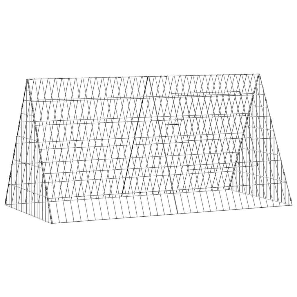 vidaXL Hasenkäfig Silber 110 x 55 x 55 cm Verzinkter Stahl