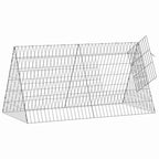 vidaXL Hasenkäfig Silber 110 x 55 x 55 cm Verzinkter Stahl