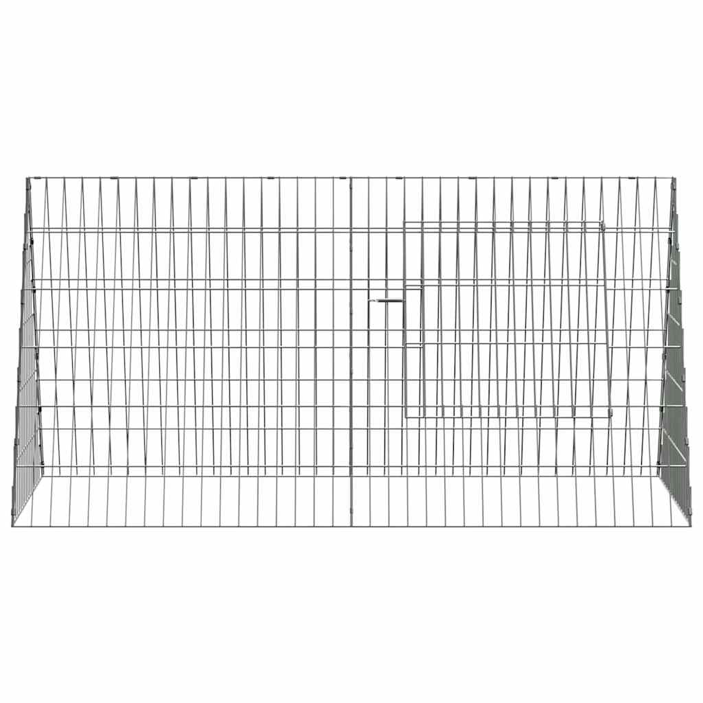 vidaXL Hasenkäfig Silber 110 x 55 x 55 cm Verzinkter Stahl