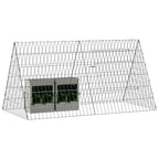 vidaXL Hasenkäfig Silber 110 x 55 x 55 cm Verzinkter Stahl