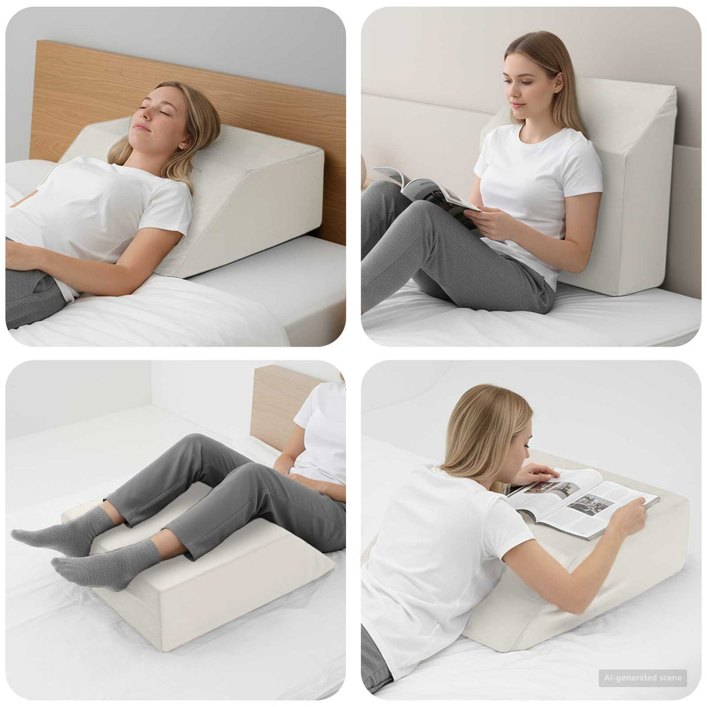 vidaXL Beinkissen Uni Weiß 63 x 52 x 19,5 cm PU-Schaum