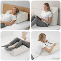 vidaXL Beinkissen Uni Weiß 63 x 52 x 19,5 cm PU-Schaum