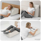 vidaXL Beinkissen Uni Weiß 63 x 52 x 19,5 cm PU-Schaum