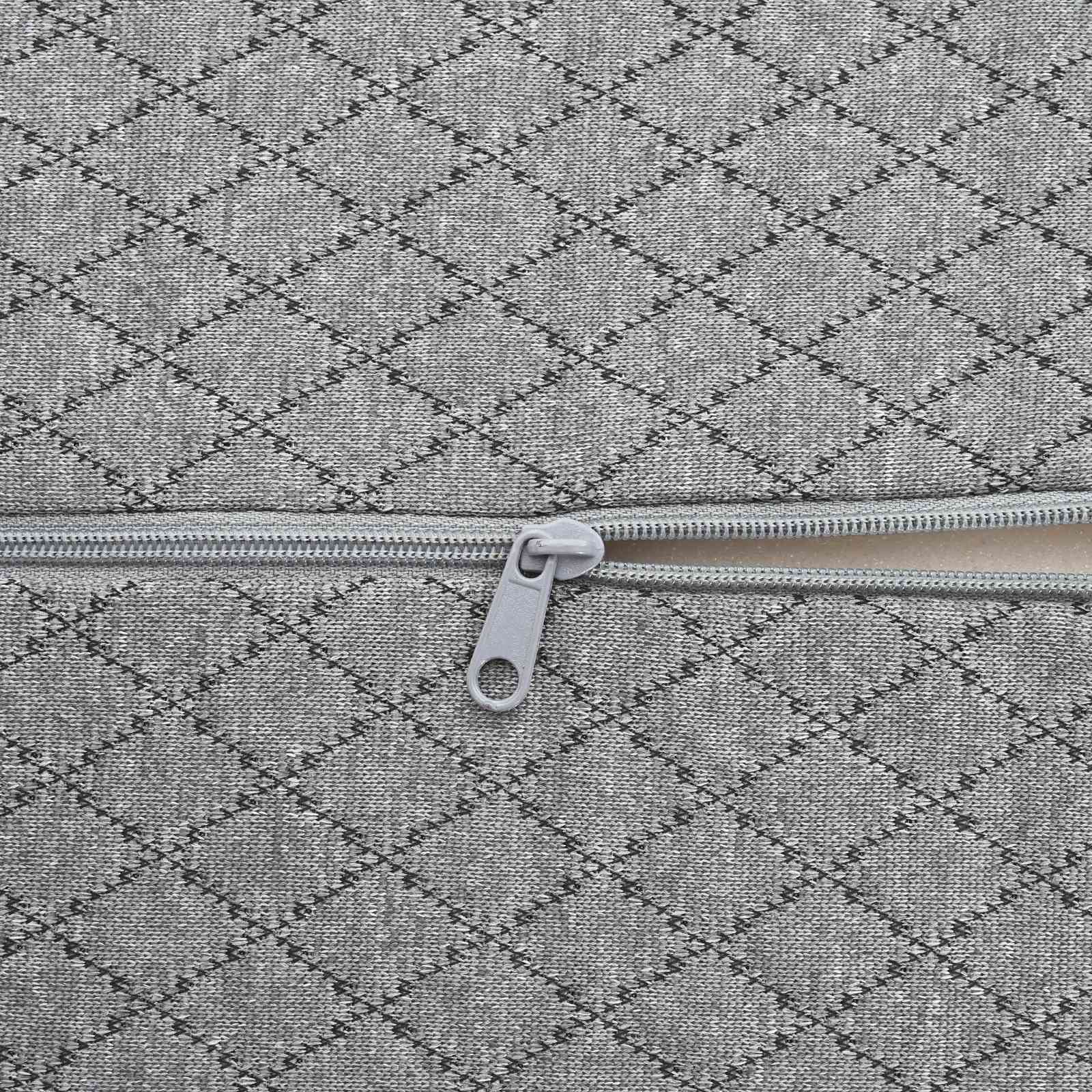 vidaXL Beinkissen Geometrisch Grau 52 x 20 x 11 cm Viscoschaum