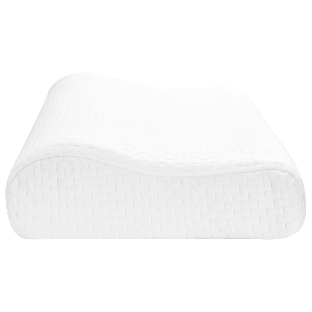 vidaXL Schlafkissen Uni Weiß 60 x 37 x 12,5 cm Viscoschaum