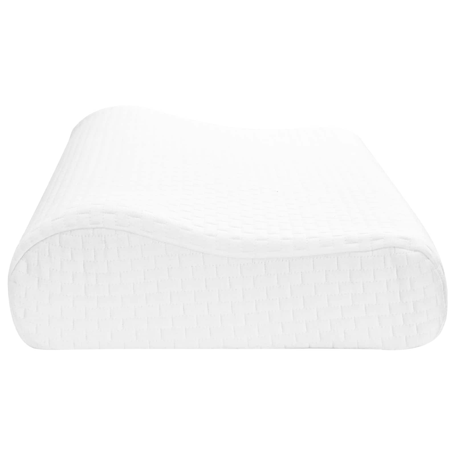 vidaXL Schlafkissen Uni Weiß 60 x 37 x 12,5 cm Viscoschaum