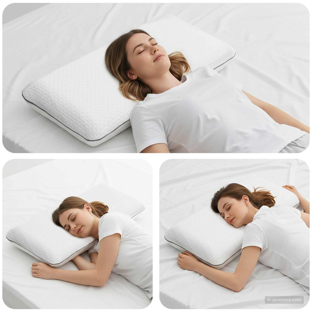 vidaXL Schlafkissen Uni Weiß 80 x 40 x 12 cm Gelschaum