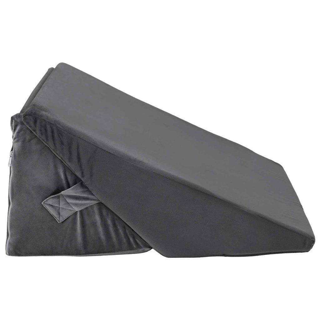 vidaXL Keil Kopfkissen Grau 55 x 55 x 26 cm Viscoschaum