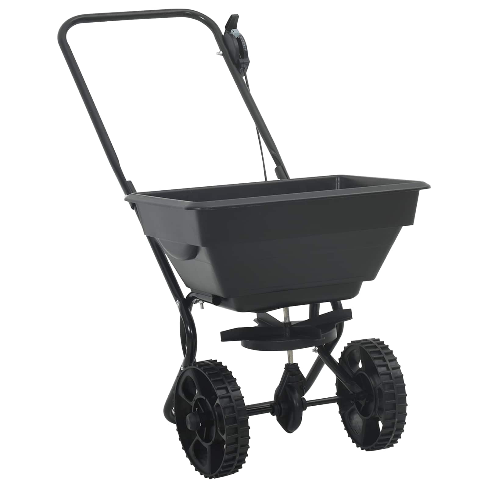 vidaXL Streuer Schwarz 82 x 46 x 75 cm PVC und Stahl