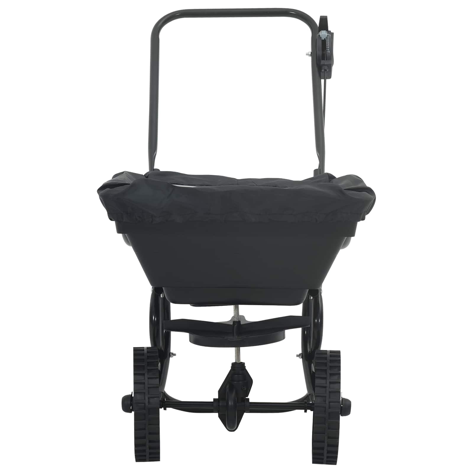 vidaXL Streuer Schwarz 82 x 46 x 75 cm PVC und Stahl