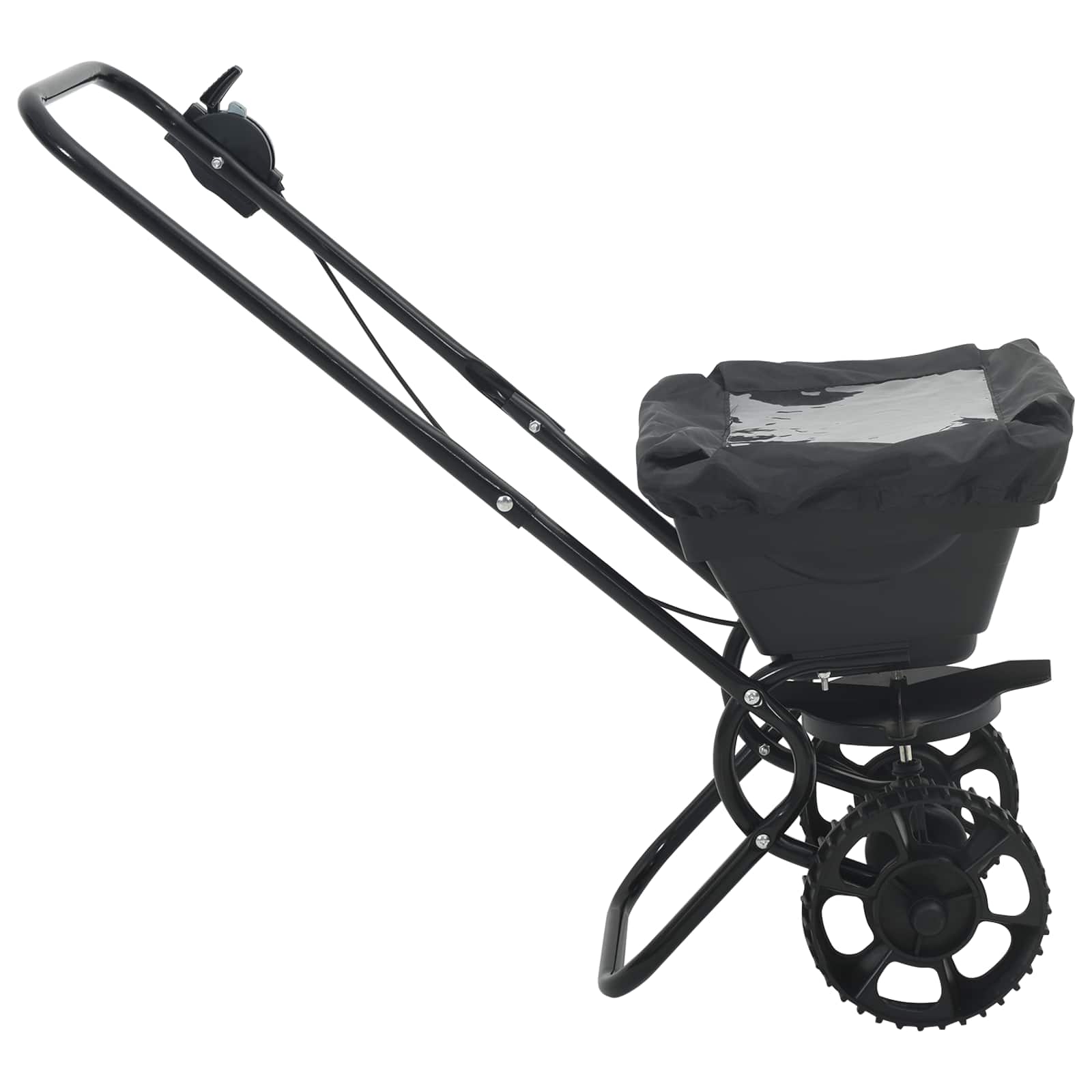 vidaXL Streuer Schwarz 82 x 46 x 75 cm PVC und Stahl