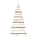 vidaXL Weihnachtsbaum mit 30 LEDs Natur 90 cm Massives Eschenholz